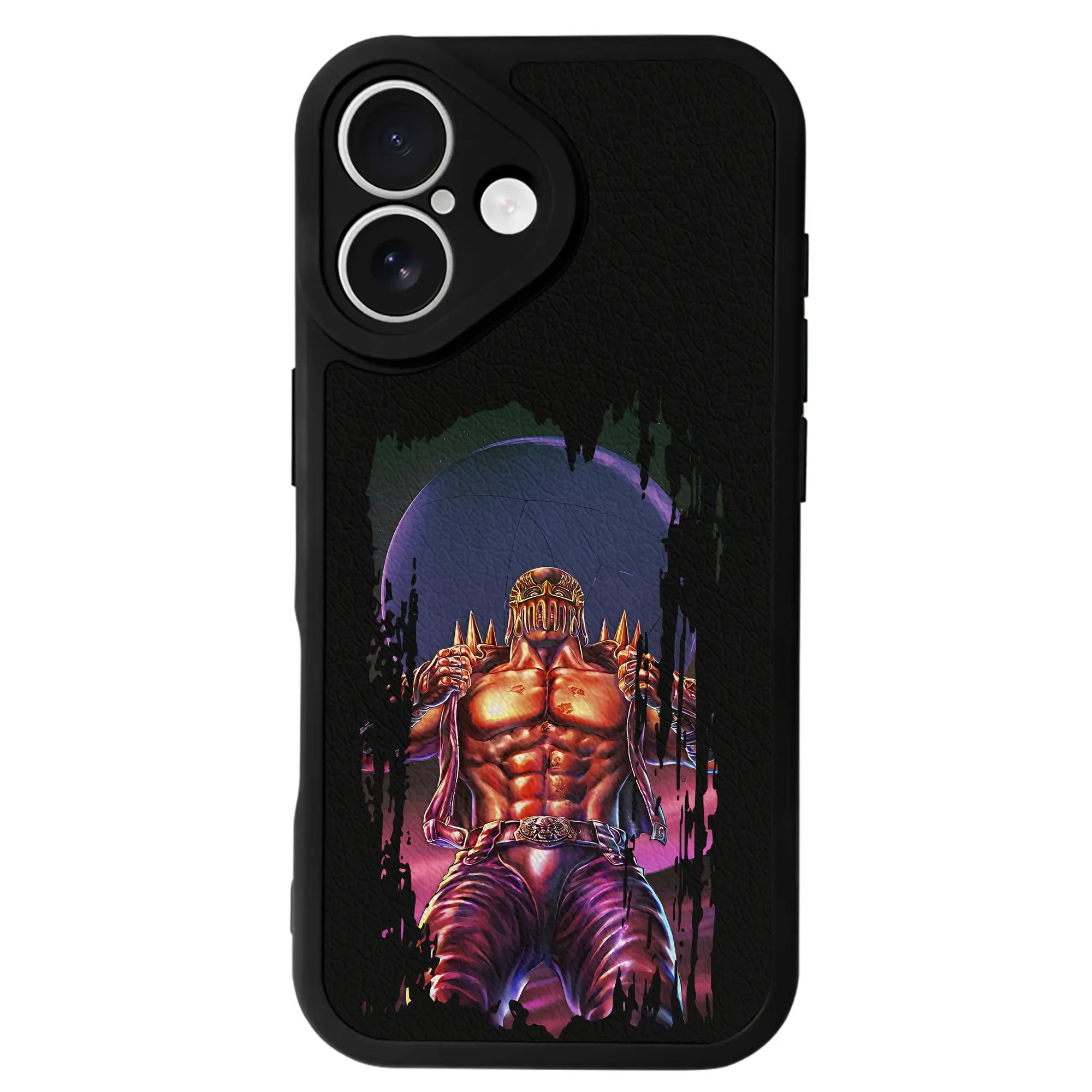 北斗の拳 グッズ,ジャギ - IPhone 16シリーズ対応 ・ シリコンスマホケース ・ レザー調 ・ 高精度フィット ・ 耐衝撃 ・ ワイヤレス充電対応 ・ 精密カット